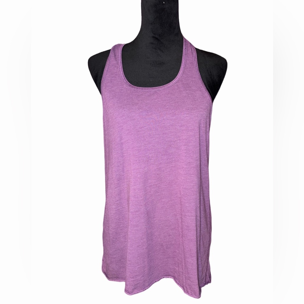Purple Racerback Tank Top XL Soft Stretch Athleisure Basic